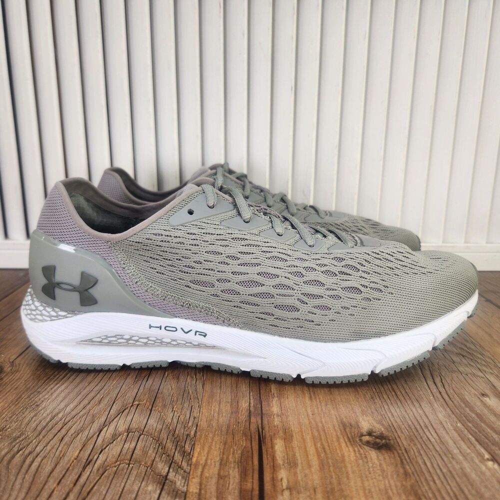 Under Armour Men's Athletic HOVR Running Shoes - Gray & White